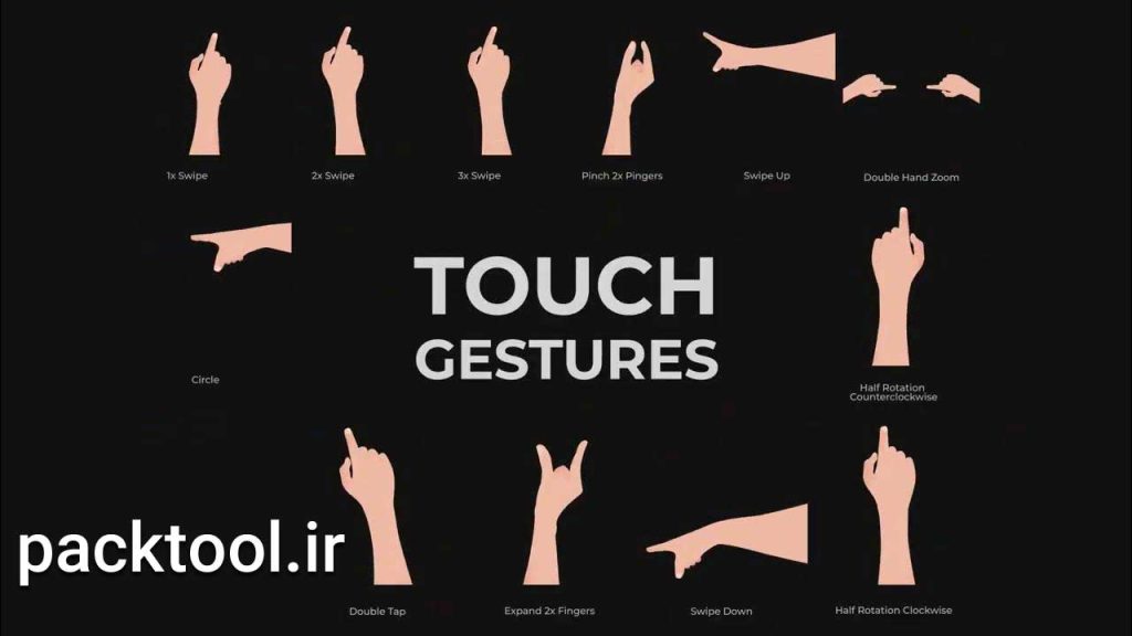 دانلود پروژه آماده افترافکت: کیت ابزار حرکات دست Hand Gestures Tools Kit
