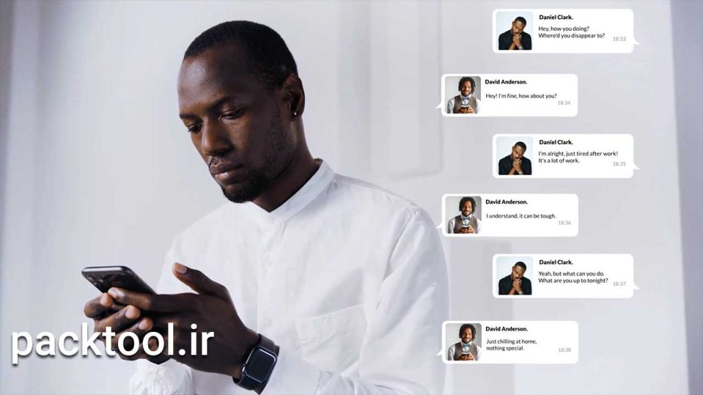 دانلود پروژه آماده افترافکت: الگوی ساخت انیمیشن چت Text Message