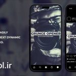 دانلود پروژه آماده افترافکت: قالب نمایش اسلاید عمودی و مربعی با جلوه های گیلیچ Vertical Glitch Intro Reels