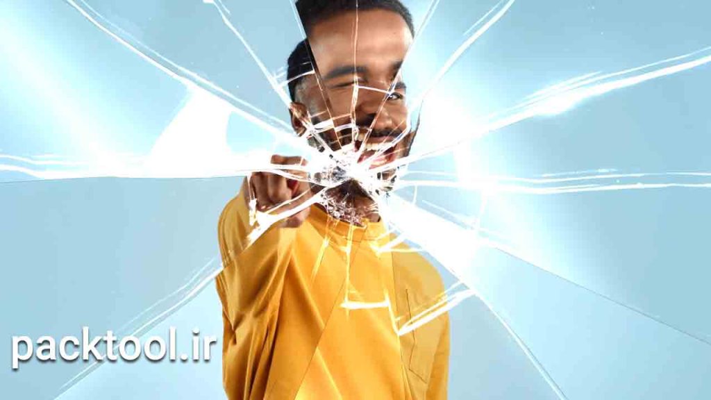 دانلود پروژه آماده افتر افکت: انتقال شیشه های شکسته Shattered Glass Transitions