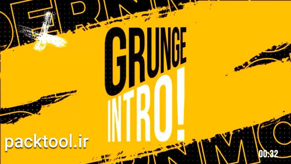 دانلود پروژه آماده افکت گرانج افتر افکت Grunge Energy Intro