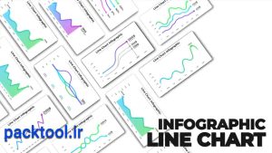 دانلود پروژه آماده اینفوگرافیک نمودار خط تم های تاریک و روشن افتر افکت Line Chart Infographics Dark and Light Themes