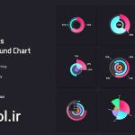 دانلود پروژه آماده اینفوگرافیک نمودار گرد چندگانه افتر افکت Multiple Round Chart Infographics