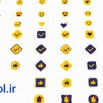 دانلود پروژه آماده افتر افکت : 300 المنت اجتماعی Social Elements