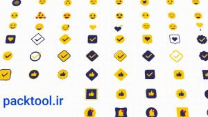دانلود پروژه آماده افتر افکت : 300 المنت اجتماعی Social Elements