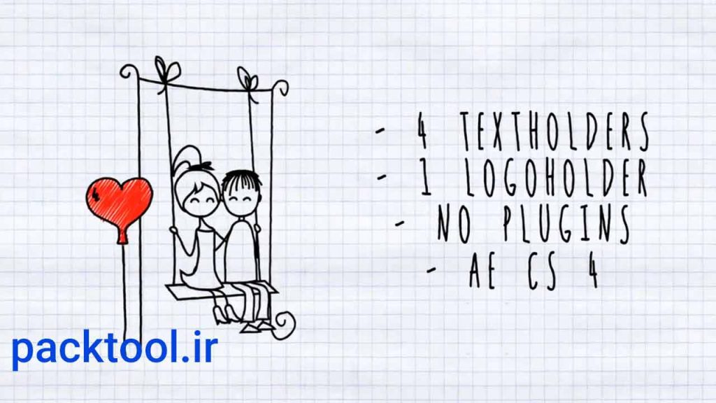 دانلود پروژه آماده عروسی منبع کارت انیمیشن عشق love cartoon card source افتر افکت