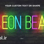 دانلود پروژه آماده منبع تصویر ساز موسیقی نئون audio react neon music visualizer source افتر افکت