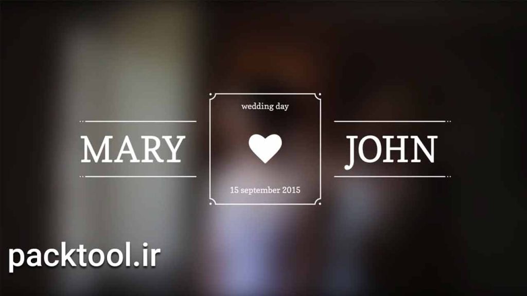 دانلود پروژه آماده منبع عناوین عروسی wedding titles source افتر افکت