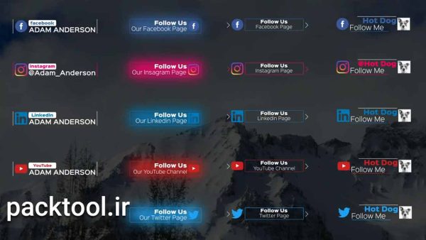 دانلود پروژه آماده منبع پکیج شبکه اجتماعی Social Media Pack source افتر افکت