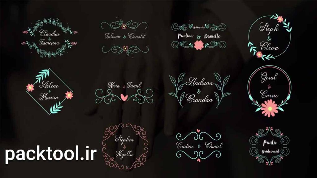 دانلود پروژه آماده پک عناوین عروسی wedding titles pack source افتر افکت