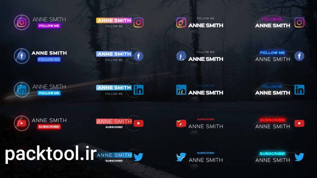 دانلود پروژه آماده پکیج شبکه اجتماعی Social Media Pack source افتر افکت