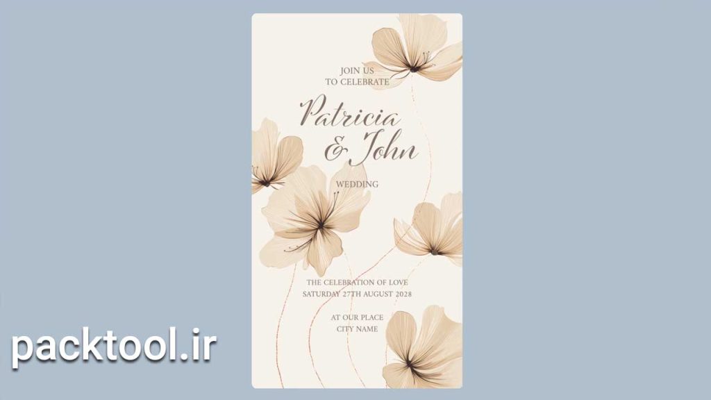 دانلود پروژه آماده کارت دعوت عروسی + 2 تمپلیت Videohive Wedding Invitation Video Template