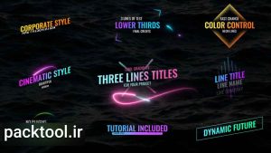 دانلود پروژه پریمیر تایتل با خطوط نئونی Light Lines Titles