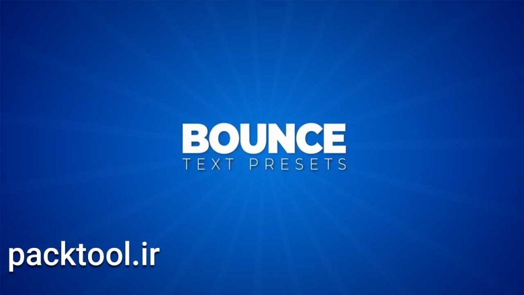 دانلود پریست متن افتر افکت + 50 المنت Bounce Text Presets source