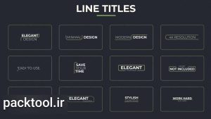 پروژه پریمیر تایتل 40 متن متحرک Line Titles source