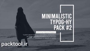 پروژه پریمیر تایپوگرافی مینیمال Minimalistic Typography Pack 2