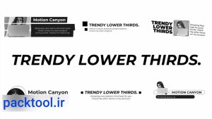 دانلود پروژه آماده زیرنویس ترند Trendy Lower Thirds برای پریمیر