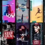 پروژه مجموعه استوری اینستاگرام پریمیر با سبک گلیچ glitch instagram stories