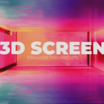 پروژه پریمیر مجموعه موکاپ صفحه نمایش سه بعدی 3d screen