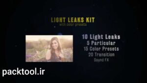 پریست افتر افکت انتشار نور رنگی Light Leaks With Color Presets