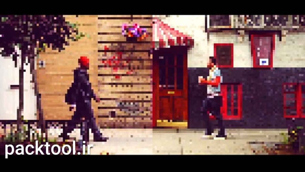 پیکسل کردن تصویر پریست و افکت 8 بیتی آماده در افتر افکت 8Bit Preset