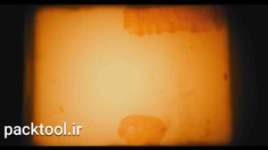 دانلود فوتیج حلقه و ریل فیلم نارنجی با گرانج Orange Film Reel With Grunge