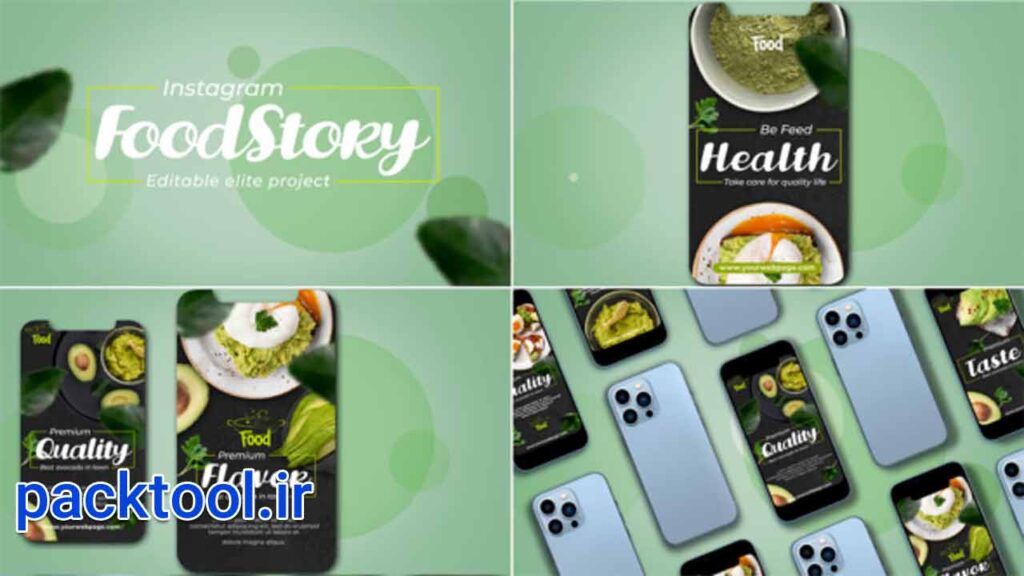 دانلود پروژه افترافکت استوری تبلیغاتی غذا اینستاگرام Instagram Food Story