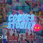 پروژه آماده پریمیر پک 6 استوری اینستاگرامی کمیک بوک Comics Vertical Story