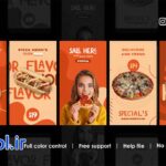 پروژه پریمیر استوری اینستاگرام فست فود Instagram Fast Food Stories