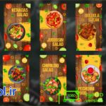 پروژه پریمیر مجموعه استوری اینستاگرام غذا Instagram Food Story