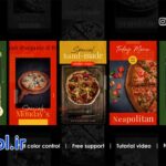 پروژه پریمیر پرو استوری اینستاگرام پیتزا Pizza Instagram Stories