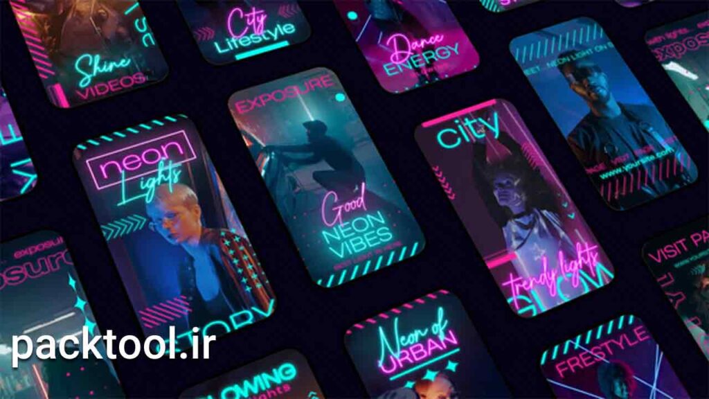 دانلود پروژه آماده افتر افکت استوری نئونی اینستاگرام Instagram Neon Stories