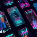دانلود پروژه آماده افتر افکت استوری نئونی اینستاگرام Instagram Neon Stories