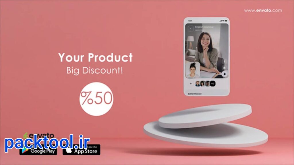 دانلود پروژه آماده افتر افکت تبلیغ اپلیکیشن موبایل App Advertisement Promotion