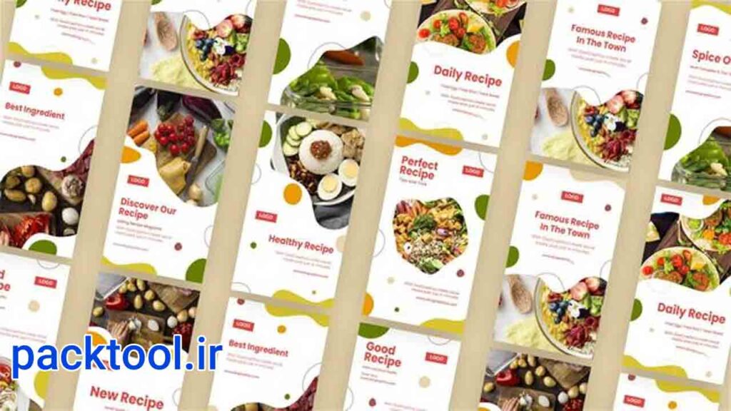 دانلود پروژه آماده افتر افکت تیزر تبلیغاتی انواع دستور العمل ها Recipes Ad Stories