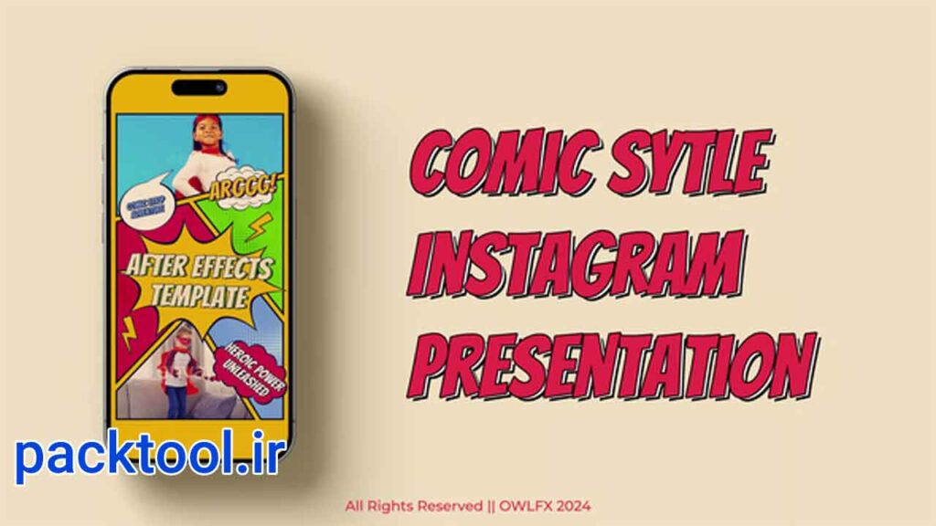 دانلود پروژه افتر افکت استوری کمیک اینستاگرام Instagram Comic Style stories