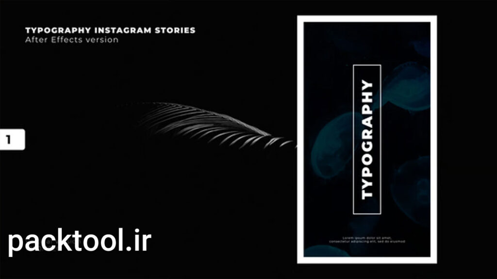 پروژه آماده افتر افکت استوری اینستاگرام تایپوگرافی Instagram Typography Stories