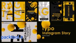 پروژه آماده افتر افکت استوری اینستاگرام تایپوگرافی Typography Stories