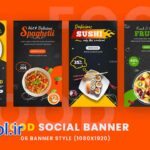 پروژه آماده افتر افکت استوری اینستاگرام تبلیغاتی غذا Food Promo Stories