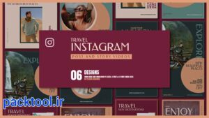 پروژه آماده افتر افکت استوری اینستاگرام سفر و گردشگری Travel Promo Stories