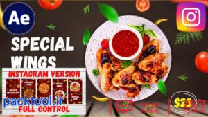 پروژه آماده افتر افکت استوری اینستاگرام منوی تبلیغاتی غذا Food Promo Menu