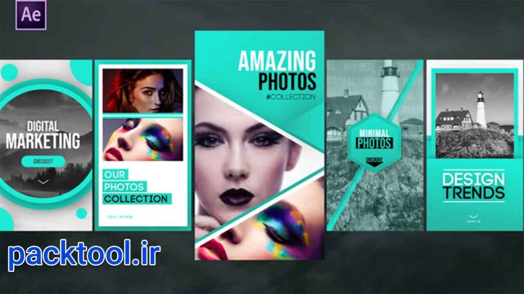 پروژه آماده افتر افکت استوری گرادینت اینستاگرام Instagram Gradient Stories