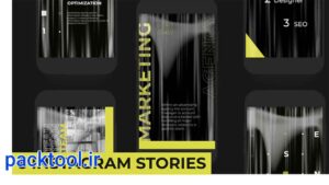 پروژه آماده افتر افکت پک استوری های زرد اینستاگرام Yellow stories pack