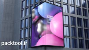 پروژه آماده داوینچی ریزالو بیلبورد سه بعدی خیابان 3D Corner Street Mockups