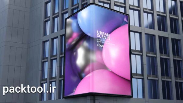پروژه آماده داوینچی ریزالو بیلبورد سه بعدی خیابان 3D Corner Street Mockups