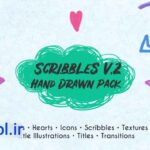 پروژه آماده داوینچی ریزالو پک طراحی با دست Scribbles V.2. Hand Drawn Pack