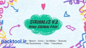 پروژه آماده داوینچی ریزالو پک طراحی با دست Scribbles V.2. Hand Drawn Pack