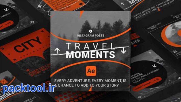 پروژه افتر افکت استوری اینستاگرام لحظات سفر Travel Moments Story