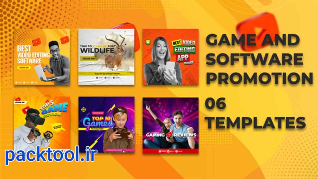 پروژه افتر افکت تبلیغ بازی و نرم افزار در اینستاگرام Game & Software Promo Ad