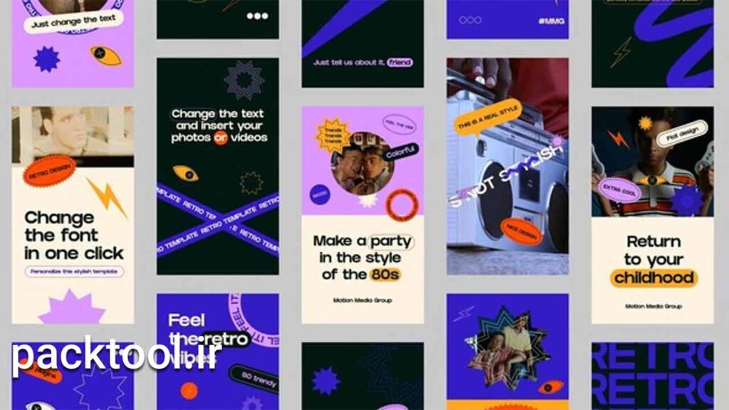 پروژه افتر افکت پک استوری با انواع موضوعات اینستاگرام Instagram Stories